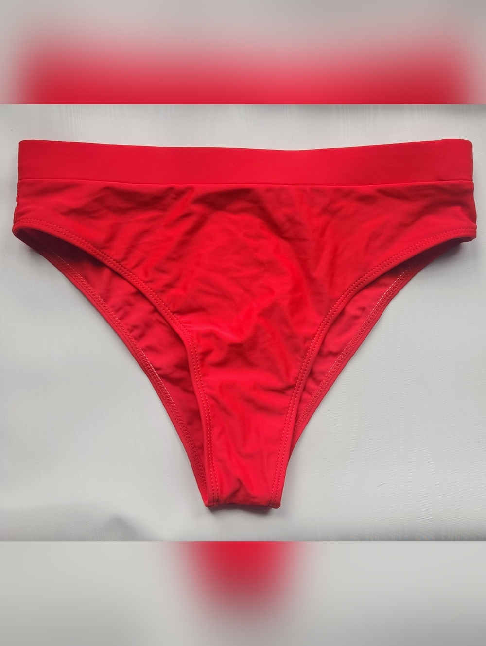NWOT Red High Cut Bikini Bottoms Size S